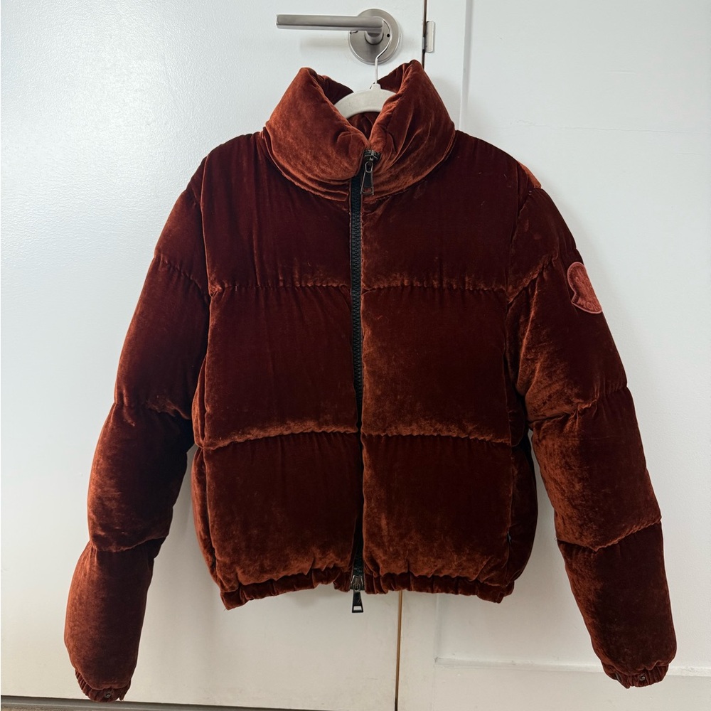 Moncler Velvet Puffer Jacket SZ 1